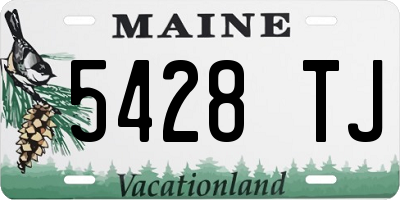 ME license plate 5428TJ