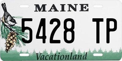 ME license plate 5428TP