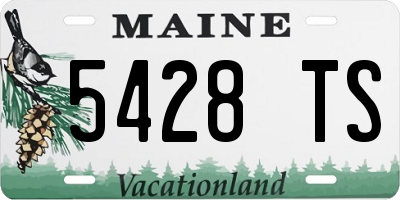 ME license plate 5428TS