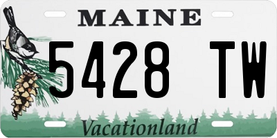 ME license plate 5428TW
