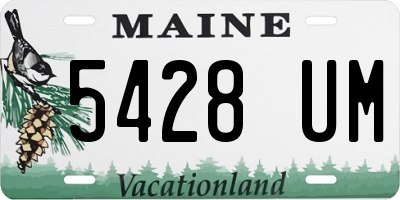 ME license plate 5428UM