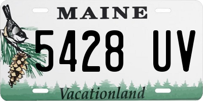 ME license plate 5428UV