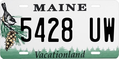 ME license plate 5428UW