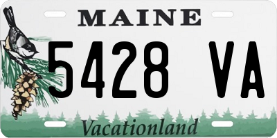 ME license plate 5428VA