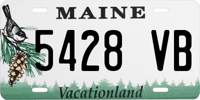 ME license plate 5428VB