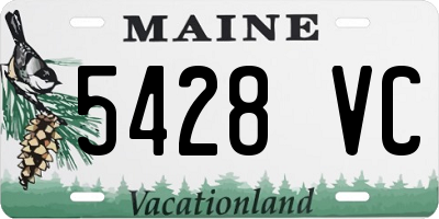 ME license plate 5428VC