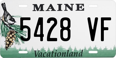 ME license plate 5428VF