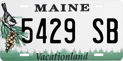 ME license plate 5429SB