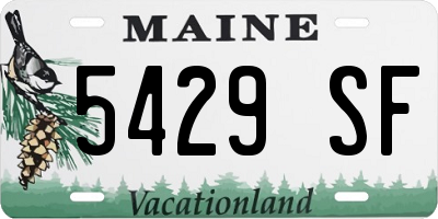 ME license plate 5429SF