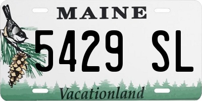 ME license plate 5429SL