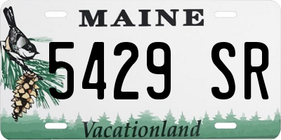 ME license plate 5429SR