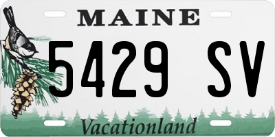 ME license plate 5429SV