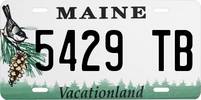 ME license plate 5429TB
