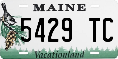 ME license plate 5429TC