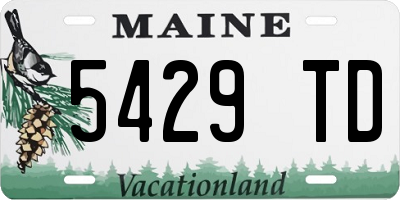 ME license plate 5429TD