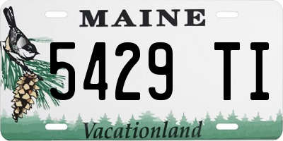 ME license plate 5429TI