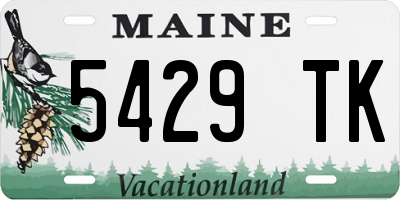 ME license plate 5429TK