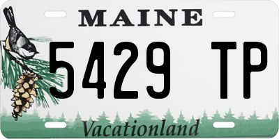 ME license plate 5429TP