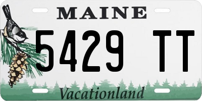 ME license plate 5429TT