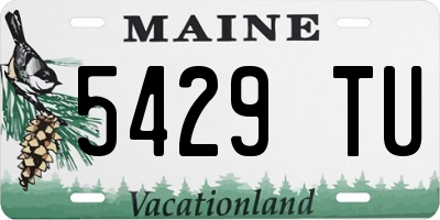 ME license plate 5429TU
