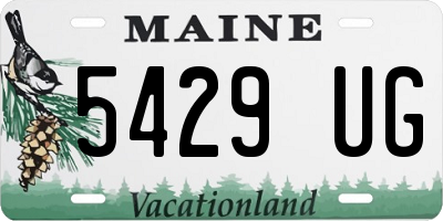 ME license plate 5429UG