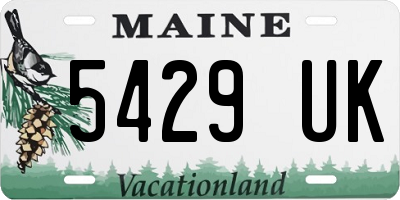 ME license plate 5429UK