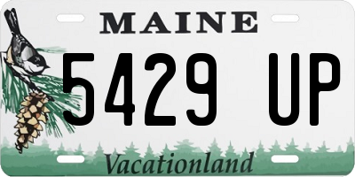 ME license plate 5429UP