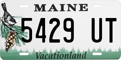 ME license plate 5429UT