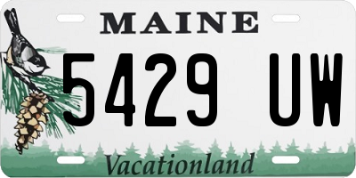 ME license plate 5429UW