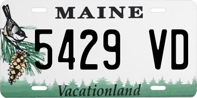 ME license plate 5429VD