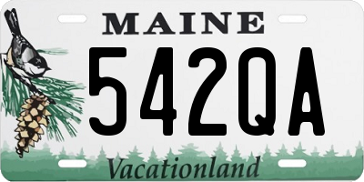 ME license plate 542QA