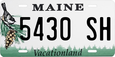 ME license plate 5430SH