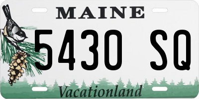 ME license plate 5430SQ