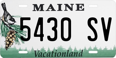 ME license plate 5430SV