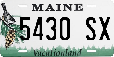 ME license plate 5430SX