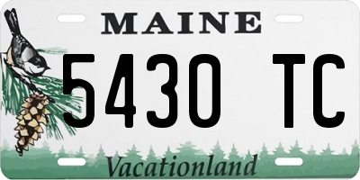 ME license plate 5430TC