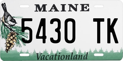 ME license plate 5430TK
