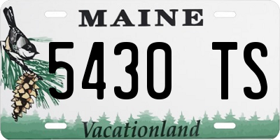 ME license plate 5430TS