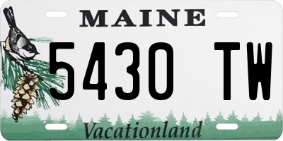 ME license plate 5430TW