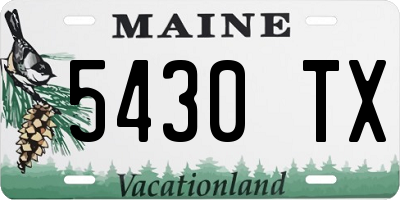 ME license plate 5430TX