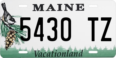 ME license plate 5430TZ