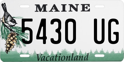 ME license plate 5430UG
