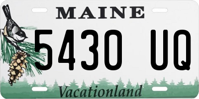 ME license plate 5430UQ