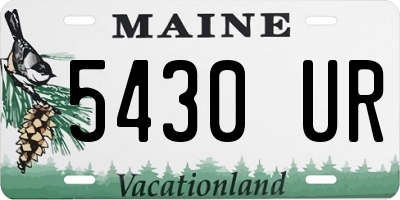 ME license plate 5430UR
