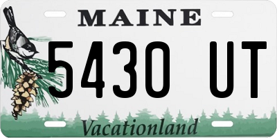 ME license plate 5430UT