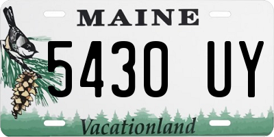 ME license plate 5430UY