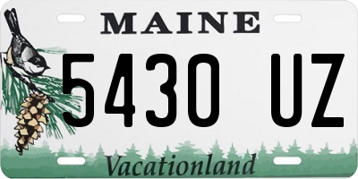 ME license plate 5430UZ