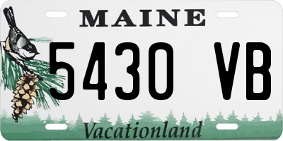 ME license plate 5430VB