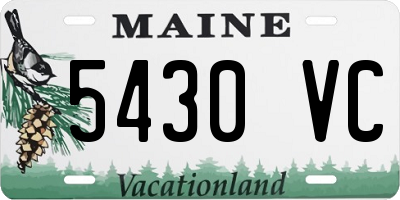 ME license plate 5430VC