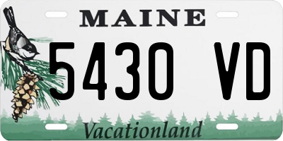 ME license plate 5430VD